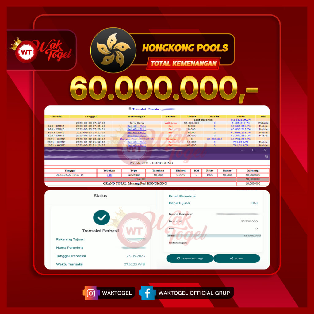 BUKTI PEMBAYARAN HONGKONG WAKTOGEL