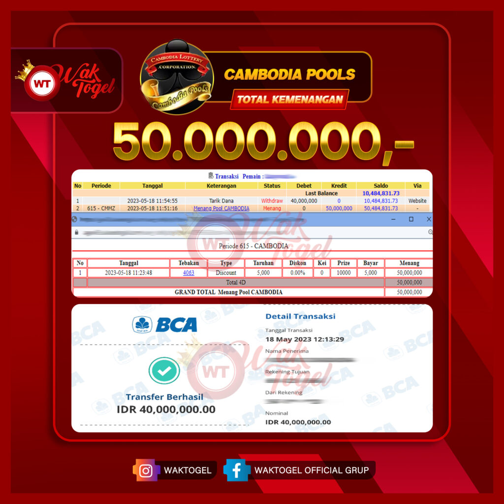 BUKTI PEMBAYARAN JACKPOT WAKTOGEL