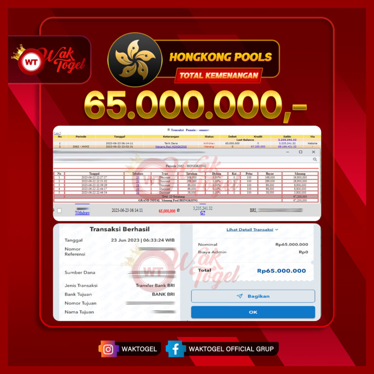 BUKTI PEMBAYARAN HONGKONG WAKTOGEL