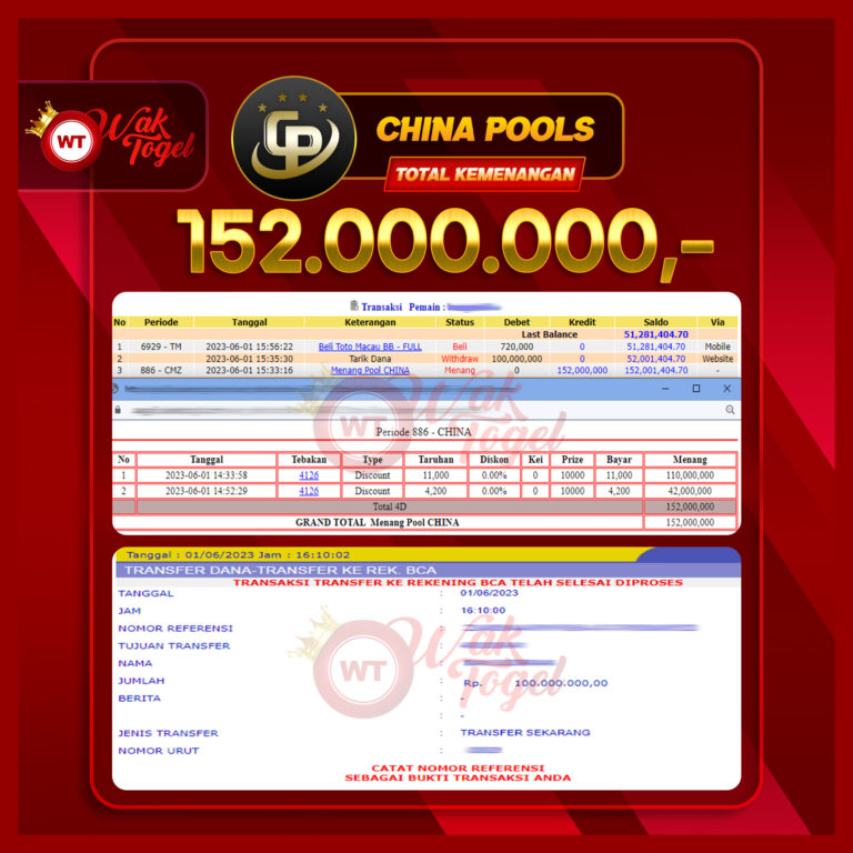 BUKTI PEMBAYARAN CHINA WAKTOGEL