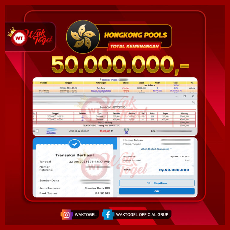 BUKTI PEMBAYARAN HONGKONG WAKTOGEL