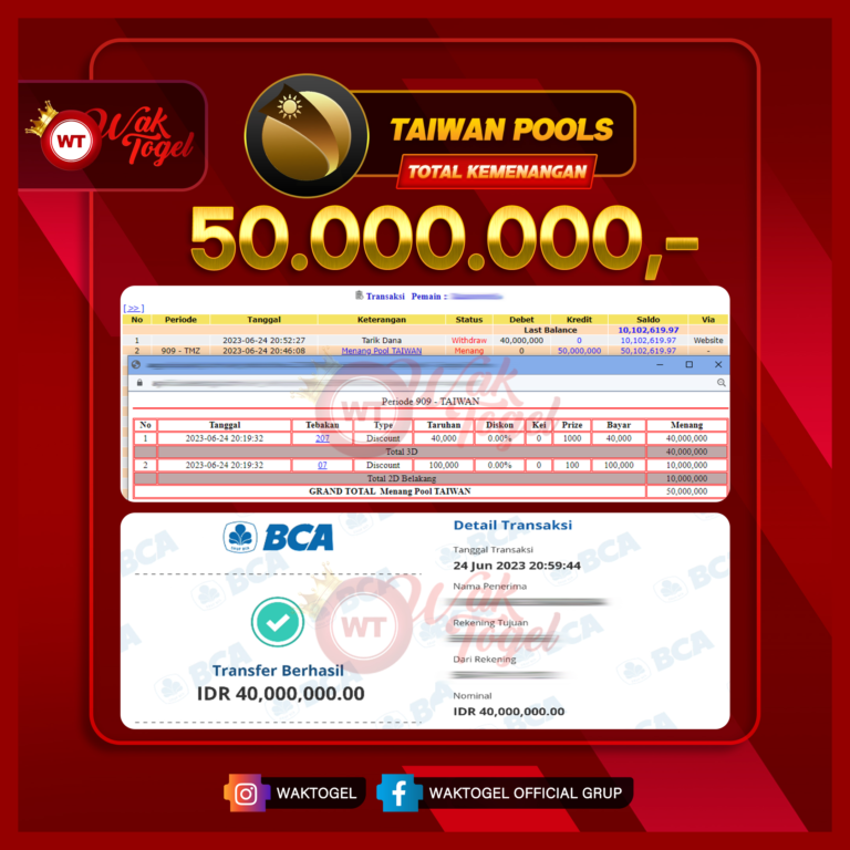 BUKTI PEMBAYARAN TAIWAN WAKTOGEL