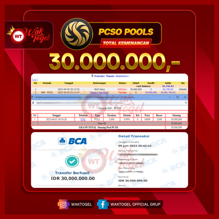 BUKTI PEMBAYARAN PCSO WAKTOGEL