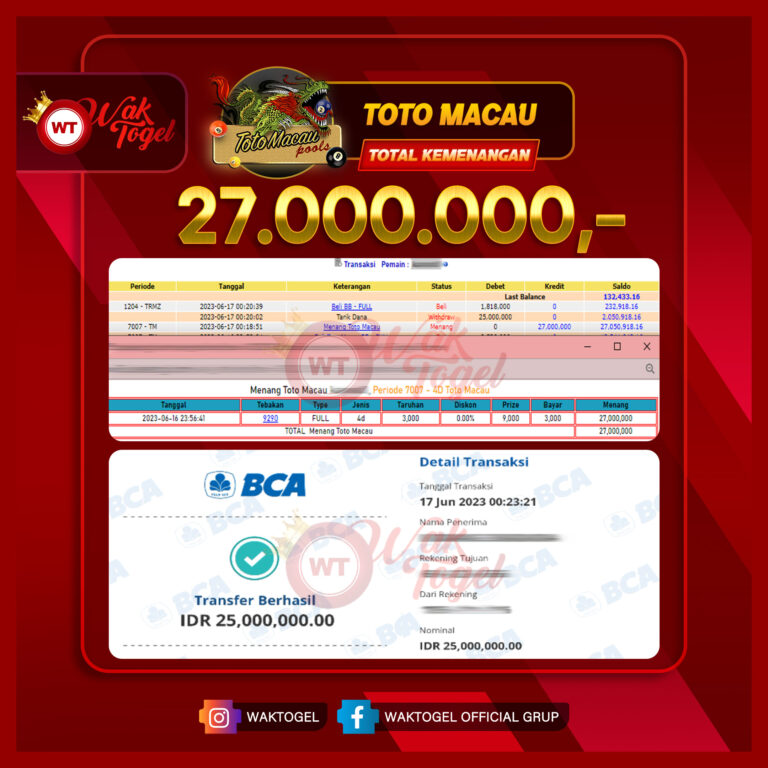 BUKTI PEMBAYARAN TOTOMACAU WAKTOGEL