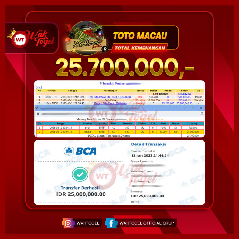 BUKTI PEMBAYARAN TOTOMACAU WAKTOGEL