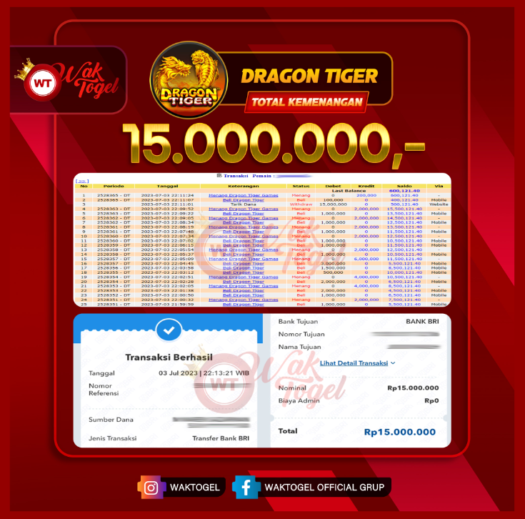 BUKTI PEMBAYARAN CASINO WAKTOGEL