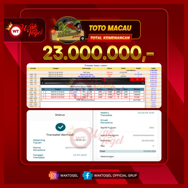 BUKTI PEMBAYARAN TOTOMACAU WAKTOGEL