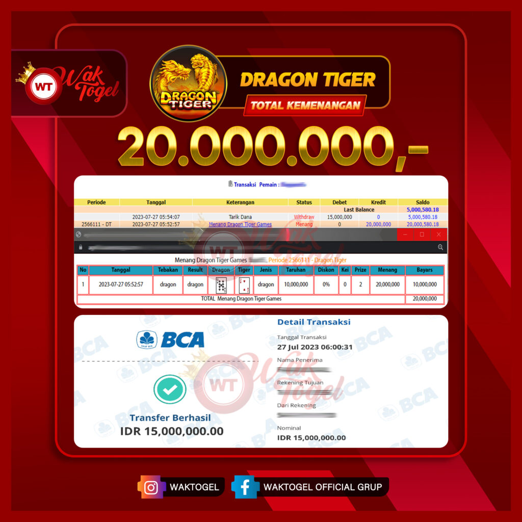 BUKTI PEMBAYARAN CASINO WAKTOGEL