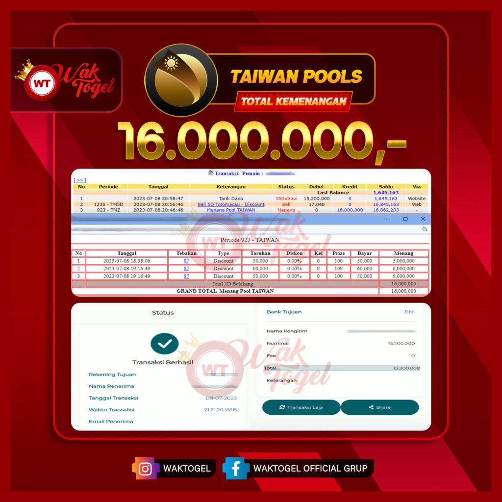 BUKTI PEMBAYARAN TAIWAN WAKTOGEL