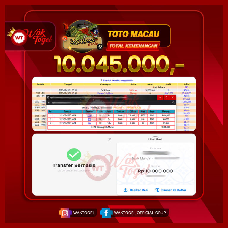 BUKTI PEMBAYARAN TOTOMACAU WAKTOGEL