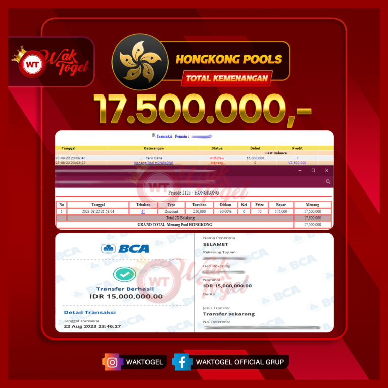 BUKTI PEMBAYARAN HONGKONG WAKTOGEL