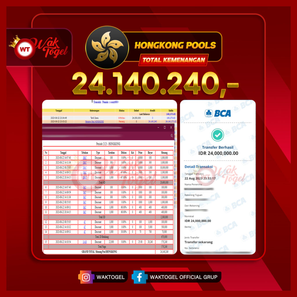 BUKTI PEMBAYARAN HONGKONG WAKTOGEL