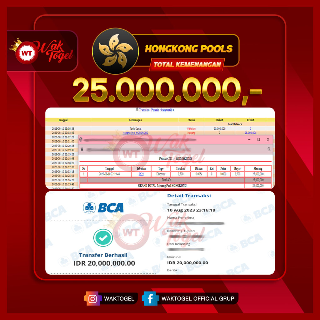 BUKTI PEMBAYARAN HONGKONG WAKTOGEL