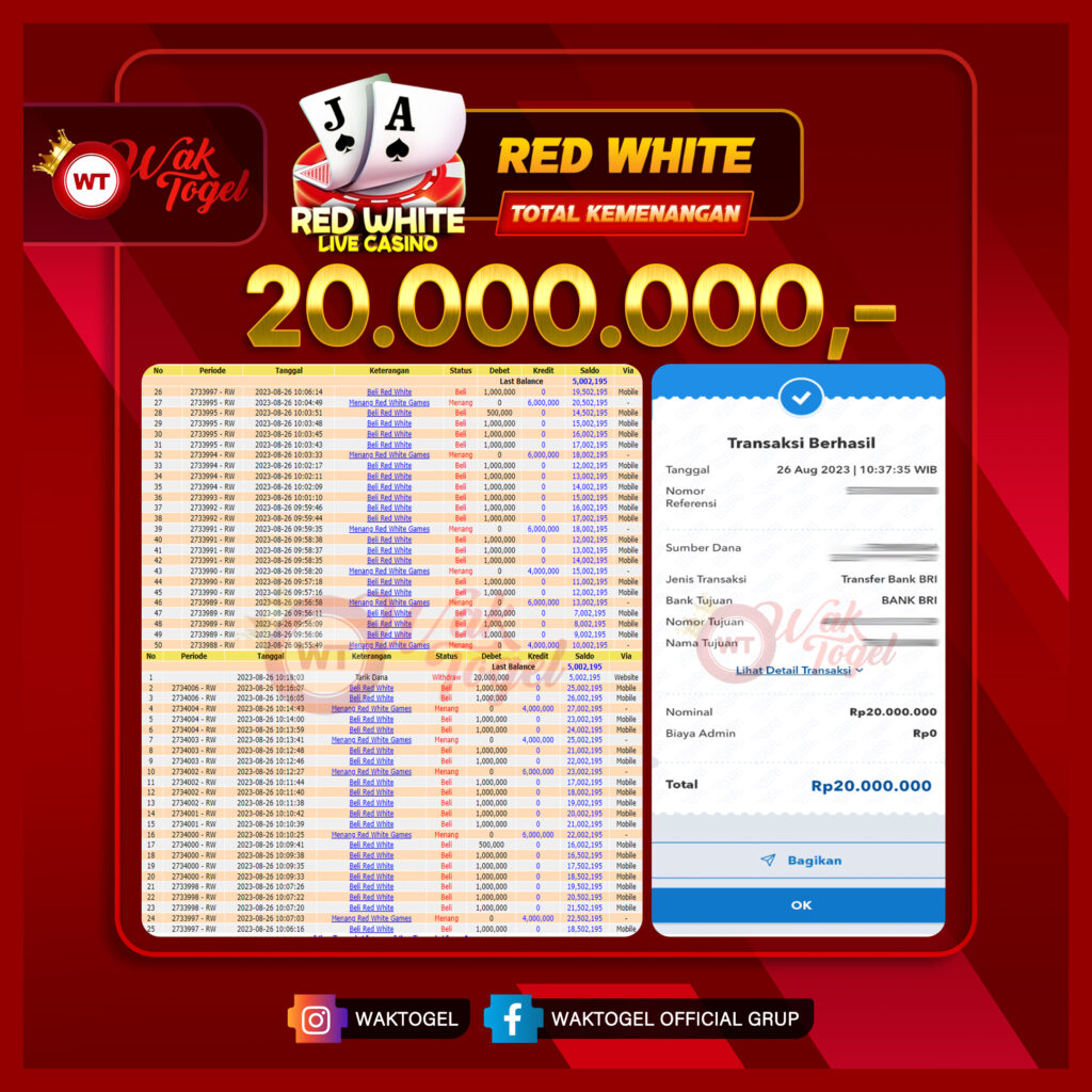 BUKTI PEMBAYARAN REDWHITE WAKTOGEL