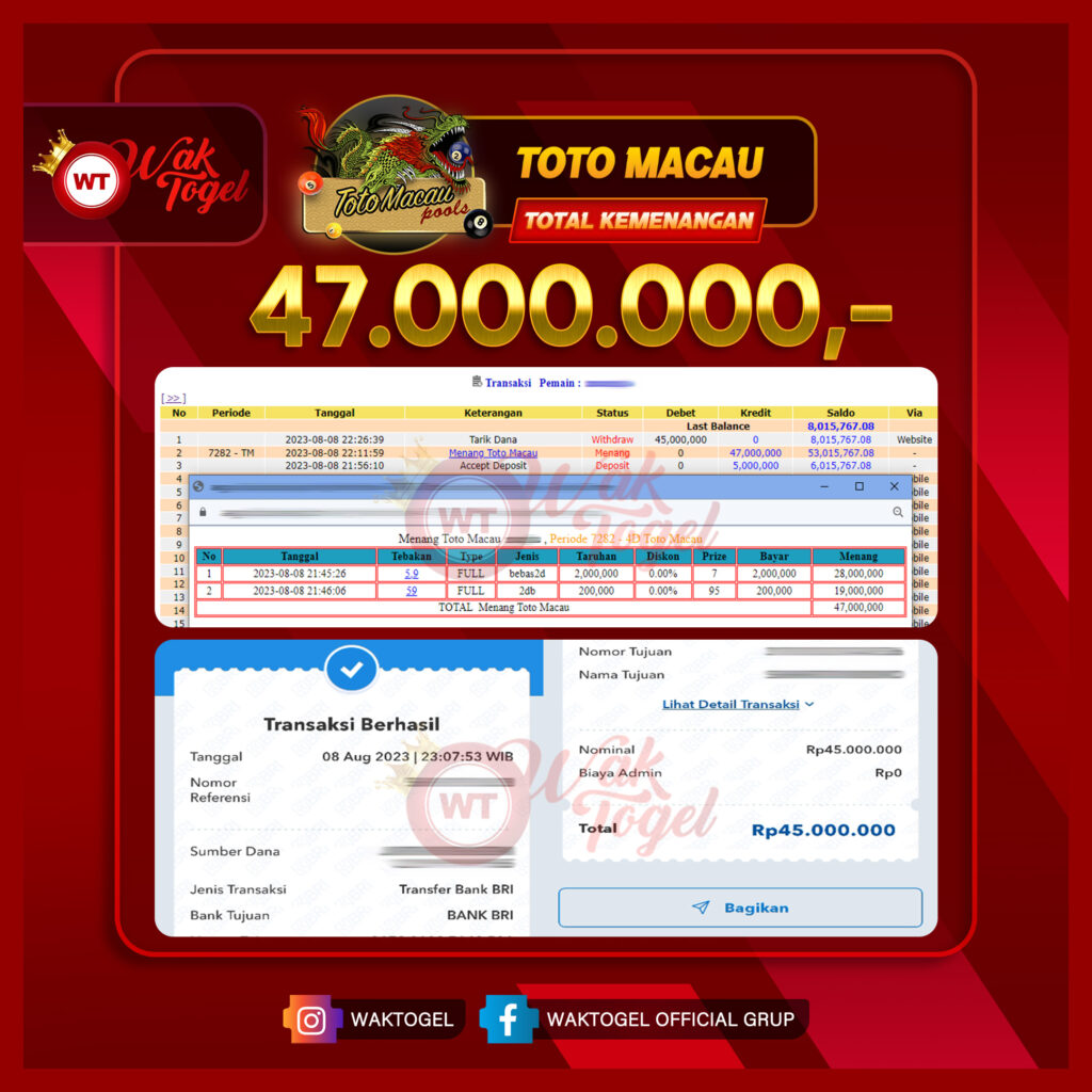 BUKTI PEMBAYARAN TOTOMACAU WAKTOGEL