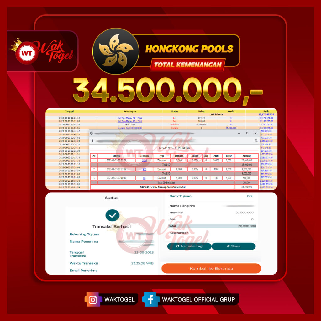 BUKTI PEMBAYARAN HONGKONG WAKTOGEL