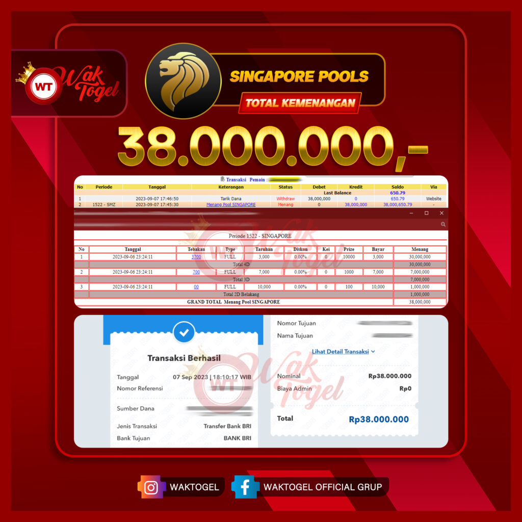 BUKTI PEMBAYARAN SINGAPORE WAKTOGEL