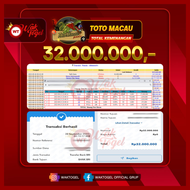 BUKTI PEMBAYARAN TOTOMACAU WAKTOGEL