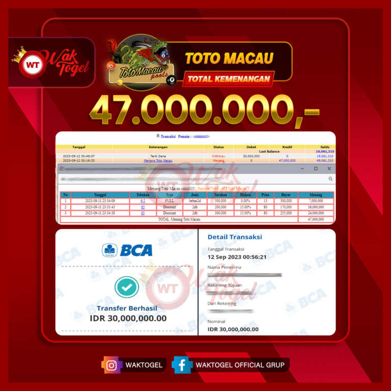 BUKTI PEMBAYARAN TOTOMACAU WAKTOGEL