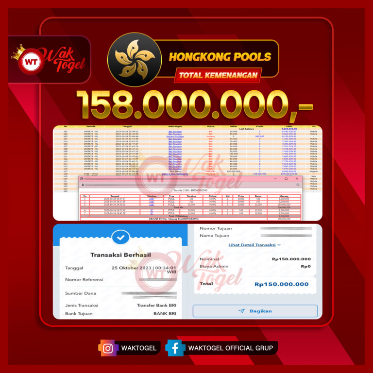 BUKTI PEMBAYARAN HONGKONG WAKTOGEL