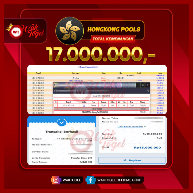 BUKTI PEMBAYARAN HONGKONG WAKTOGEL