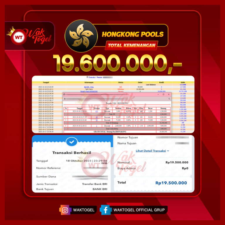 BUKTI PEMBAYARAN HONGKONG WAKTOGEL