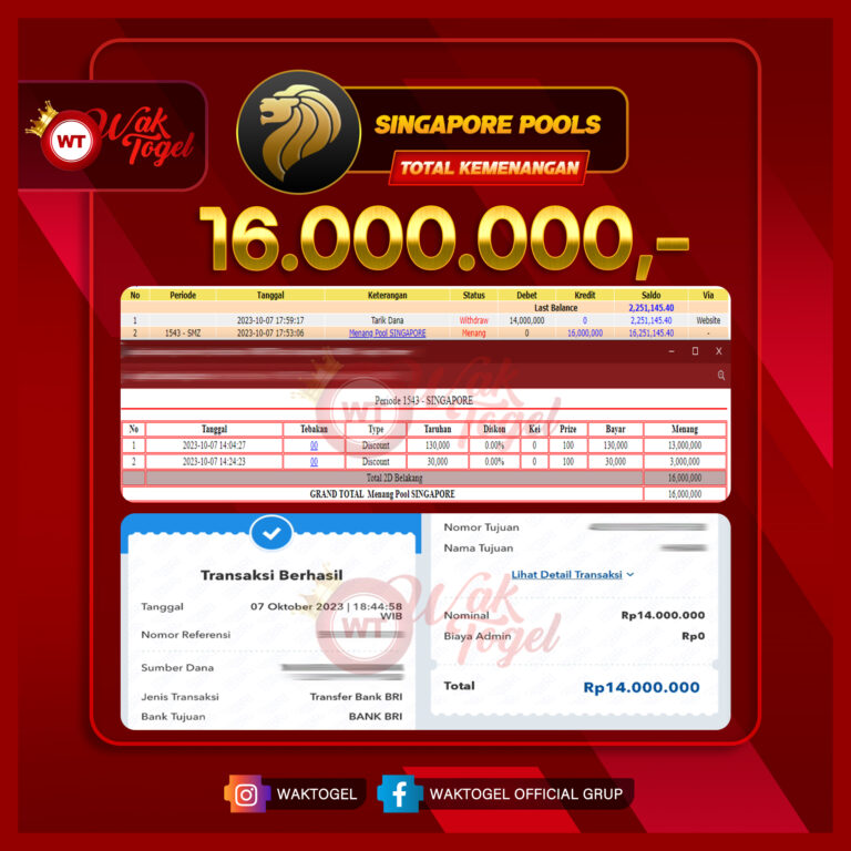 BUKTI PEMBAYARAN SINGAPORE WAKTOGEL