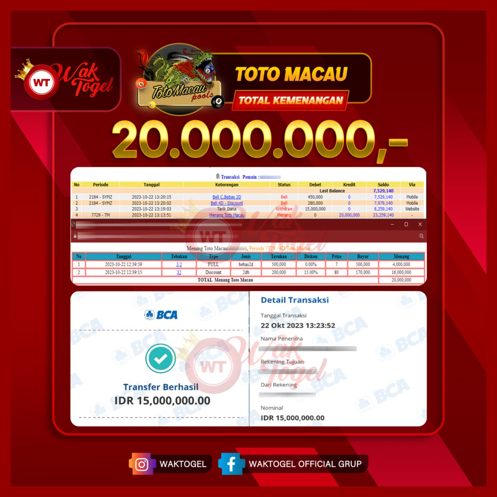 BUKTI PEMBAYARAN TOTOMACAU WAKTOGEL