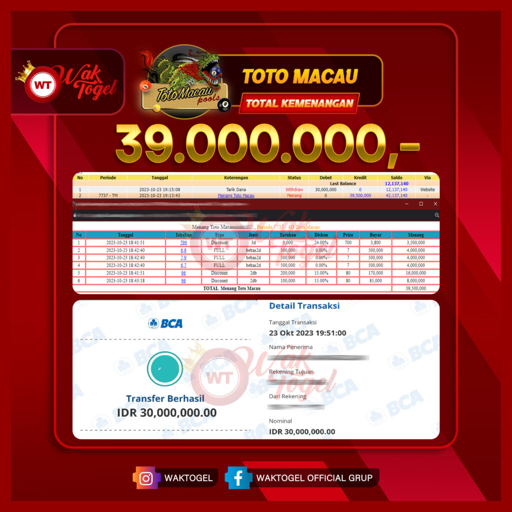 BUKTI PEMBAYARAN TOTOMACAU WAKTOGEL