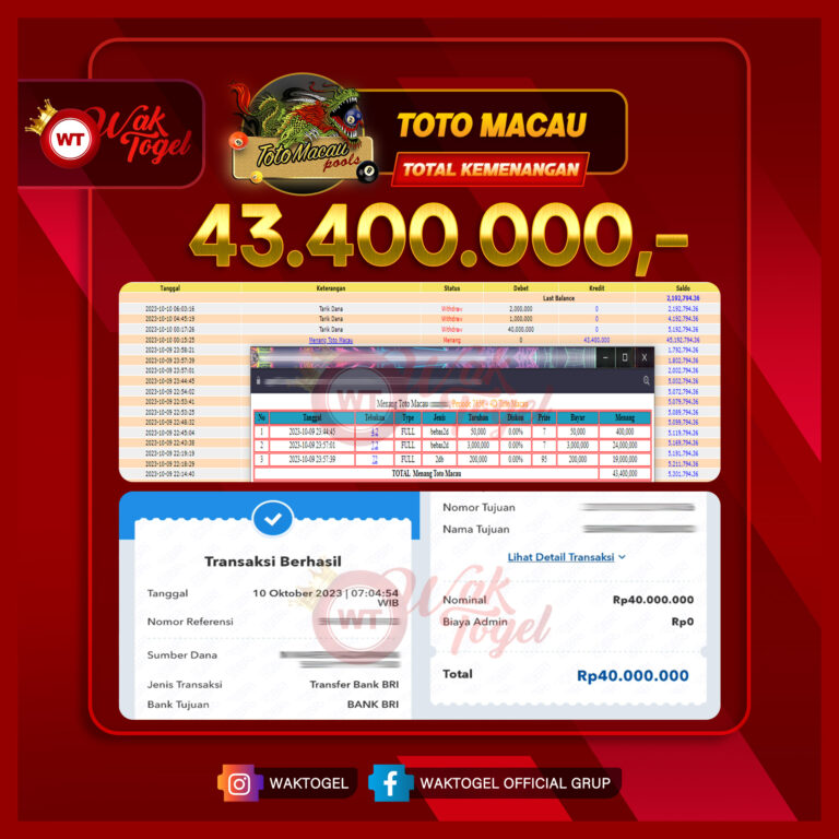 BUKTI PEMBAYARAN TOTOMACAU WAKTOGEL