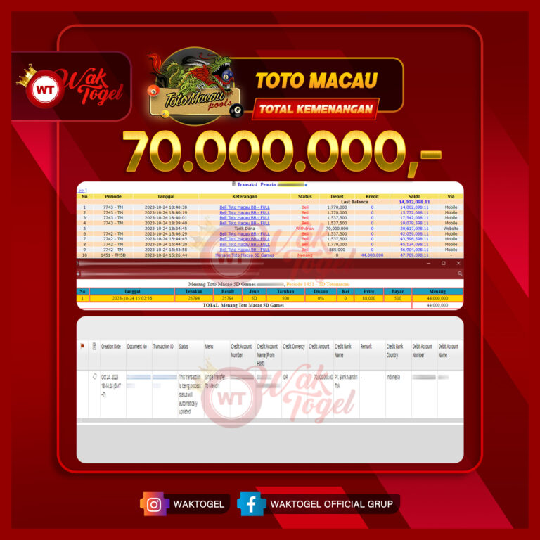 BUKTI PEMBAYARAN TOTOMACAU WAKTOGEL