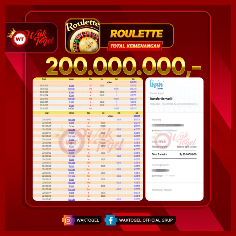 BUKTI PEMBAYARAN ROULETTE WAKTOGEL