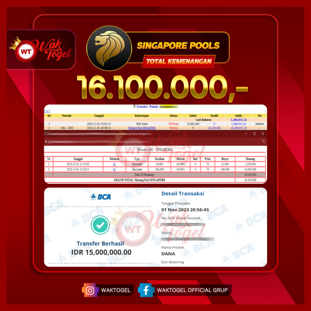 BUKTI PEMBAYARAN SINGAPORE WAKTOGEL