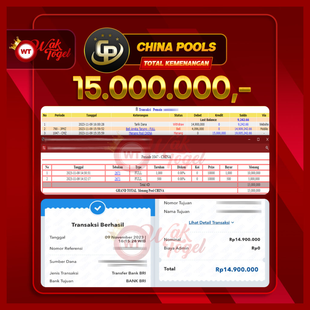 BUKTI PEMBAYARAN CHINA WAKTOGEL