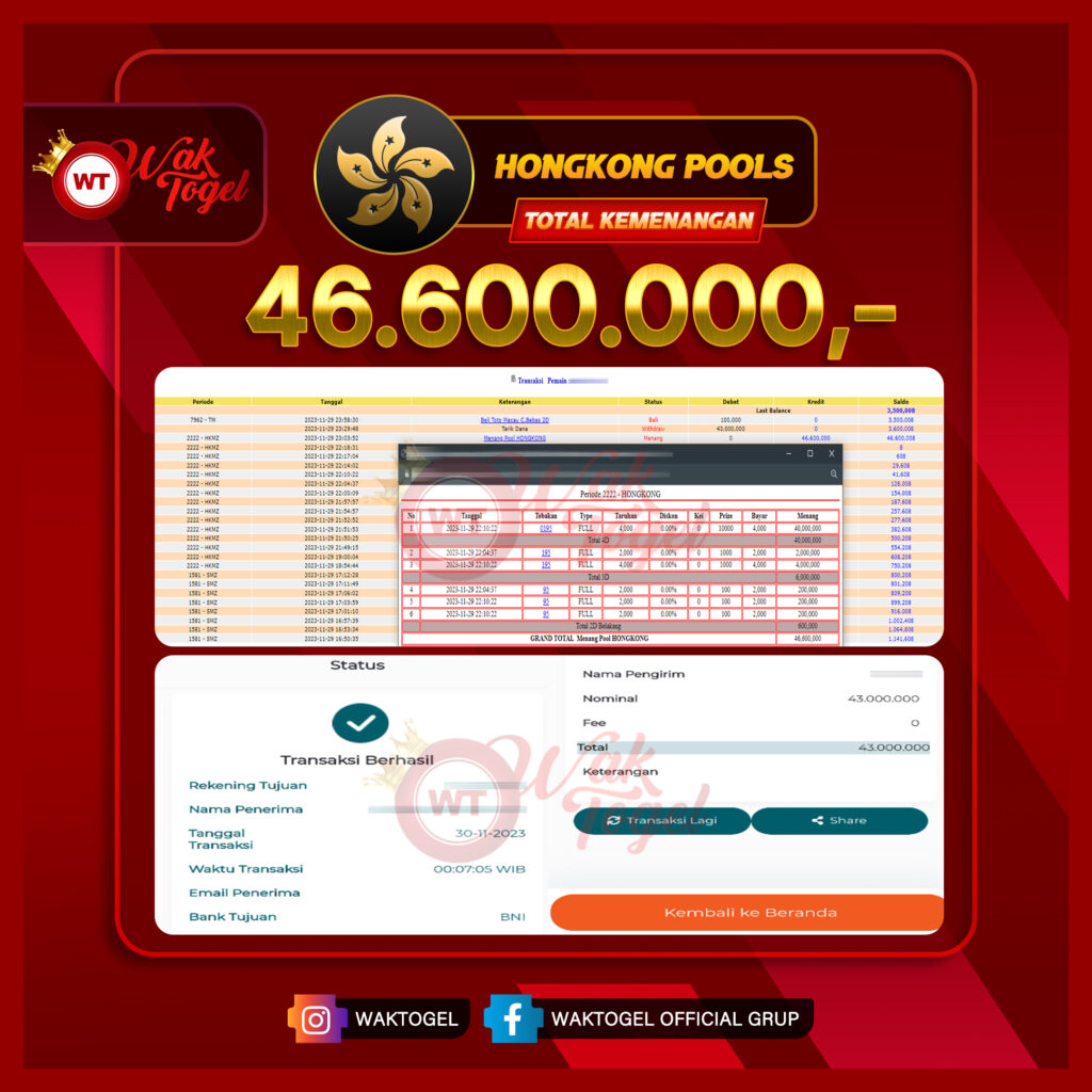 BUKTI PEMBAYARAN HONGKONG WAKTOGEL