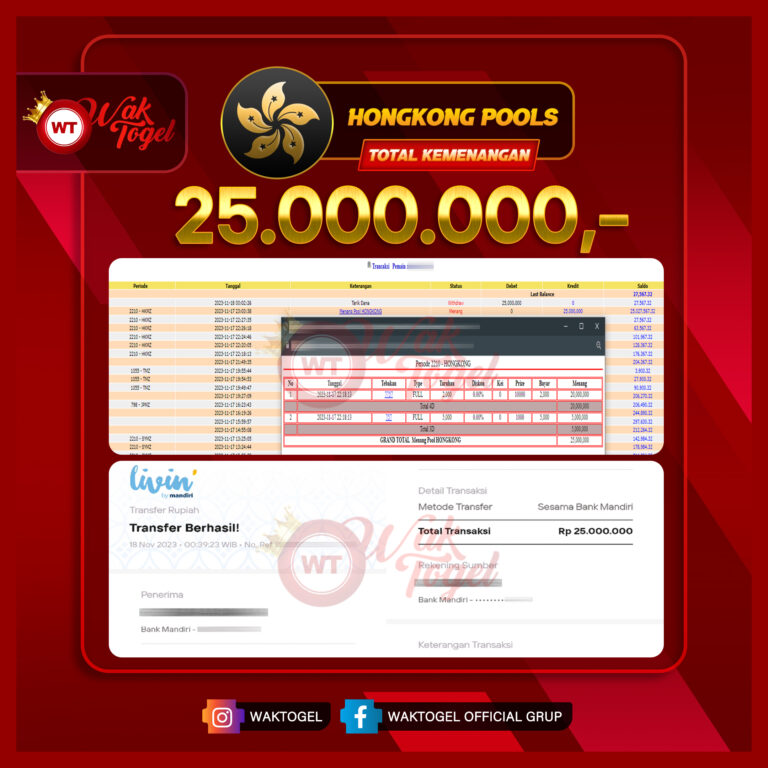 BUKTI PEMBAYARAN HONGKONG WAKTOGEL