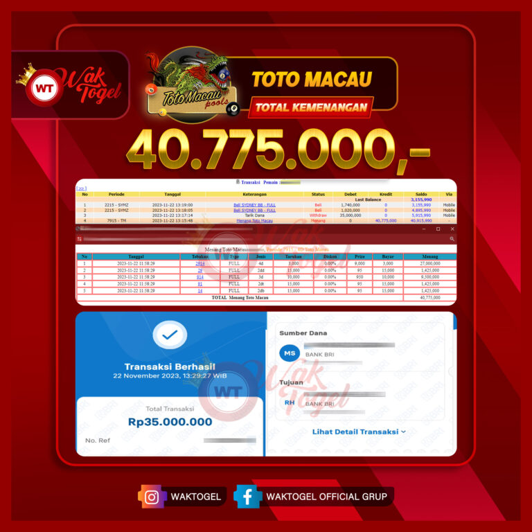 BUKTI PEMBAYARAN TOTOMACAU WAKTOGEL