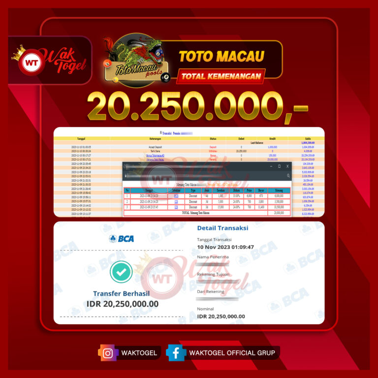 BUKTI PEMBAYARAN TOTOMACAU WAKTOGEL