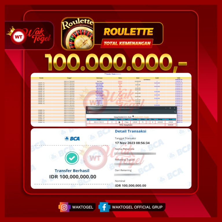 BUKTI PEMBAYARAN ROULETTE WAKTOGEL