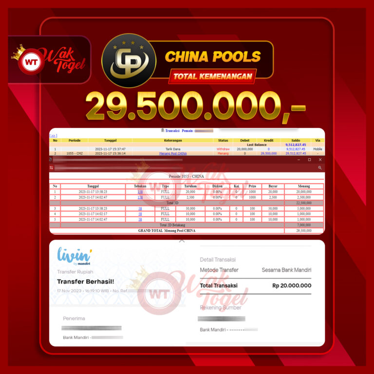 BUKTI PEMBAYARAN CHINA WAKTOGEL