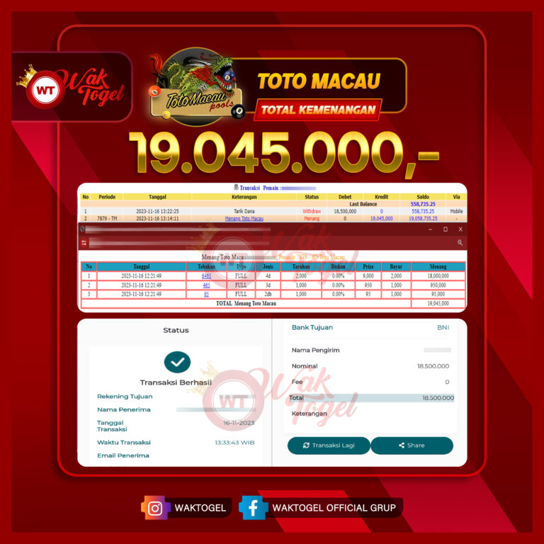 BUKTI PEMBAYARAN TOTOMACAU WAKTOGEL