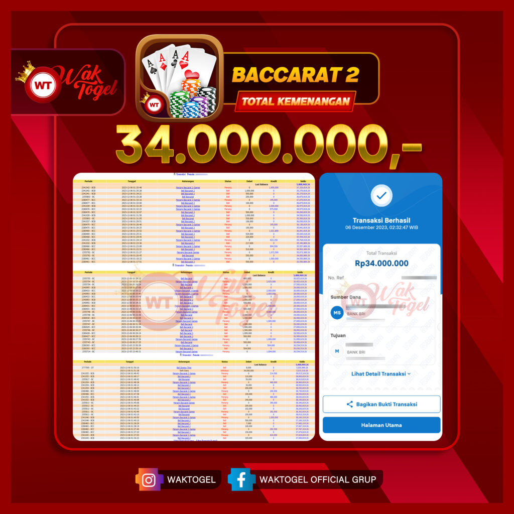 BUKTI PEMBAYARAN CASINO WAKTOGEL