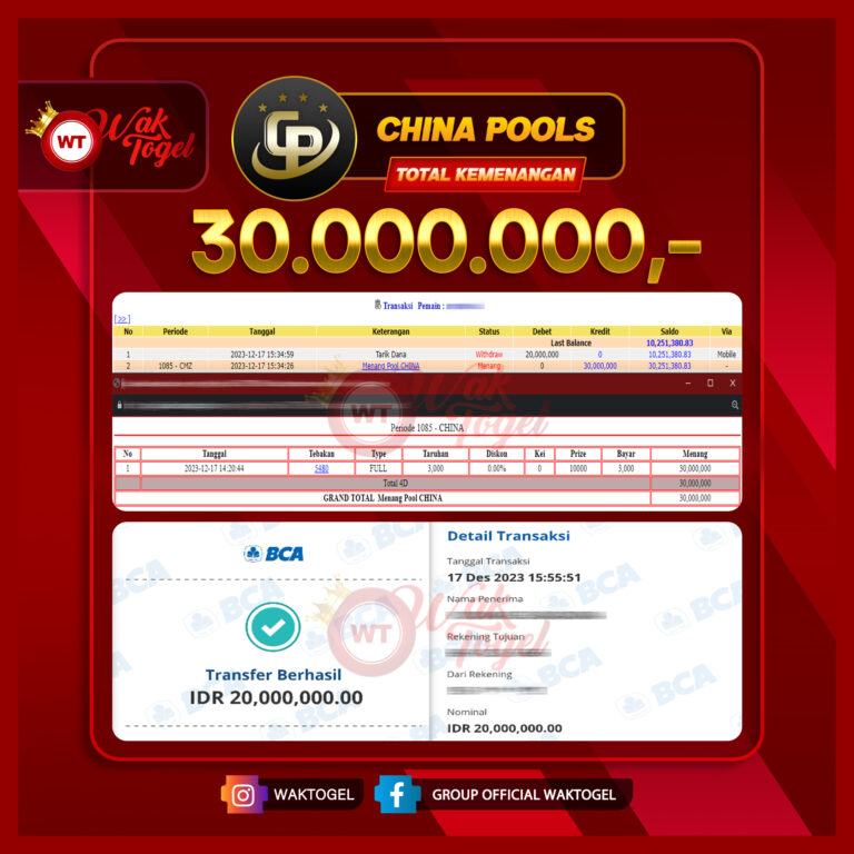 BUKTI PEMBAYARAN CHINA WAKTOGEL