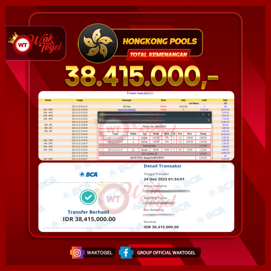 BUKTI PEMBAYARAN HONGKONG WAKTOGEL