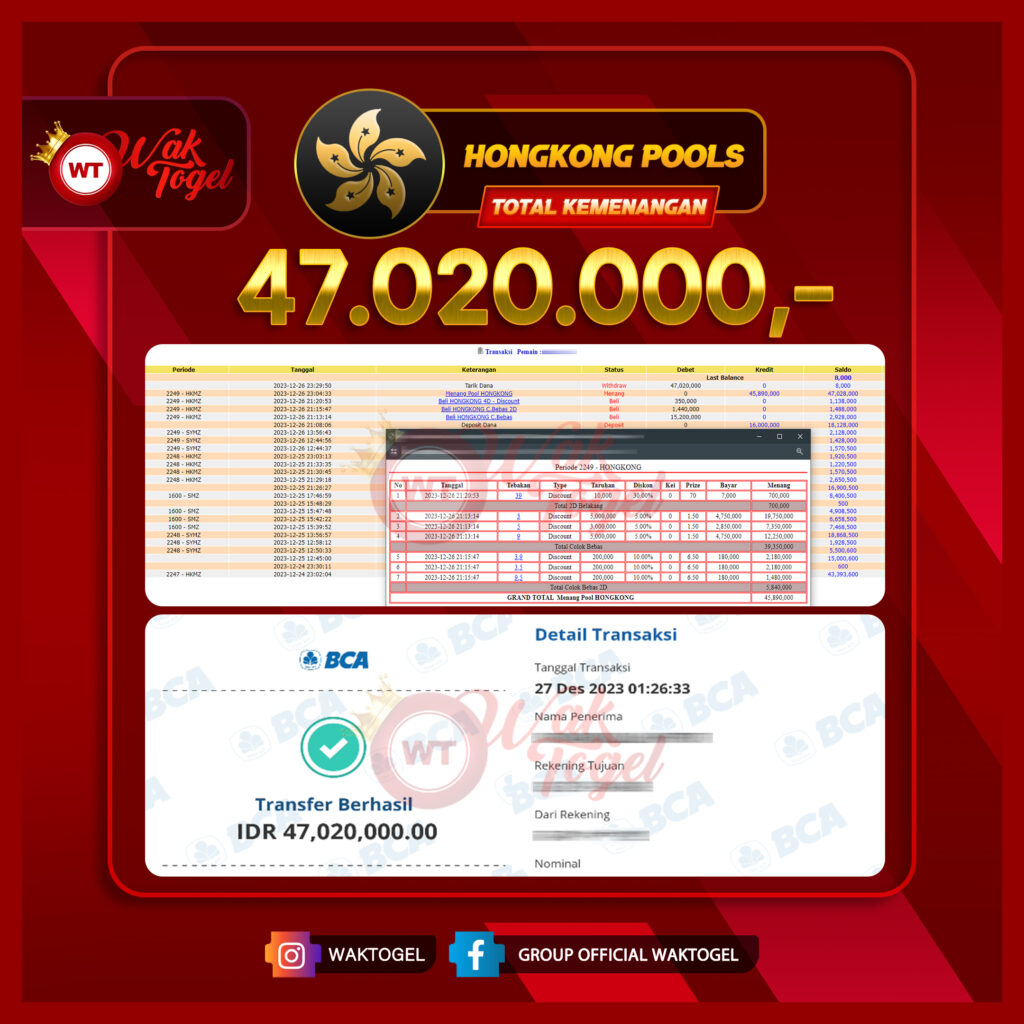 BUKTI PEMBAYARAN HONGKONG WAKTOGEL