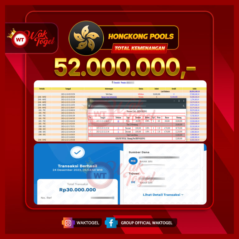 BUKTI PEMBAYARAN HONGKONG WAKTOGEL