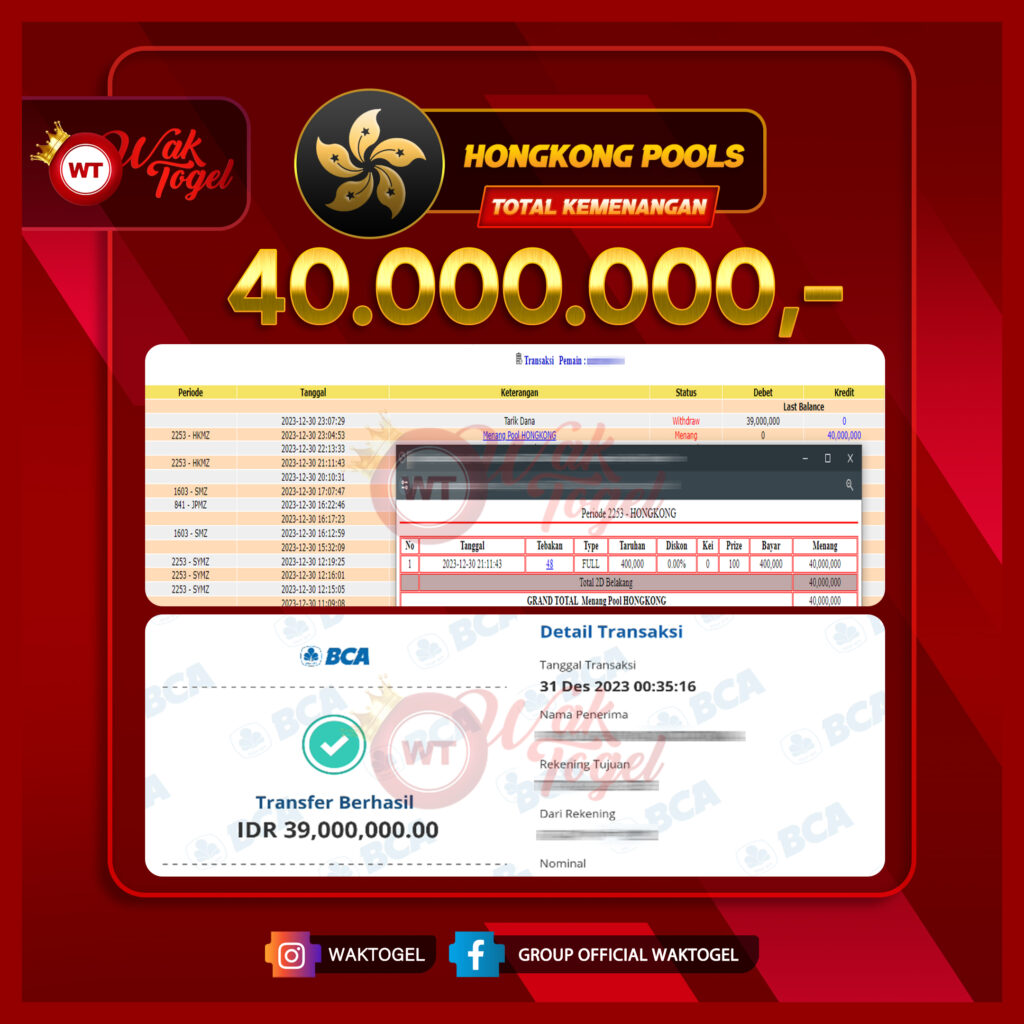 BUKTI PEMBAYARAN HONGKONG WAKTOGEL