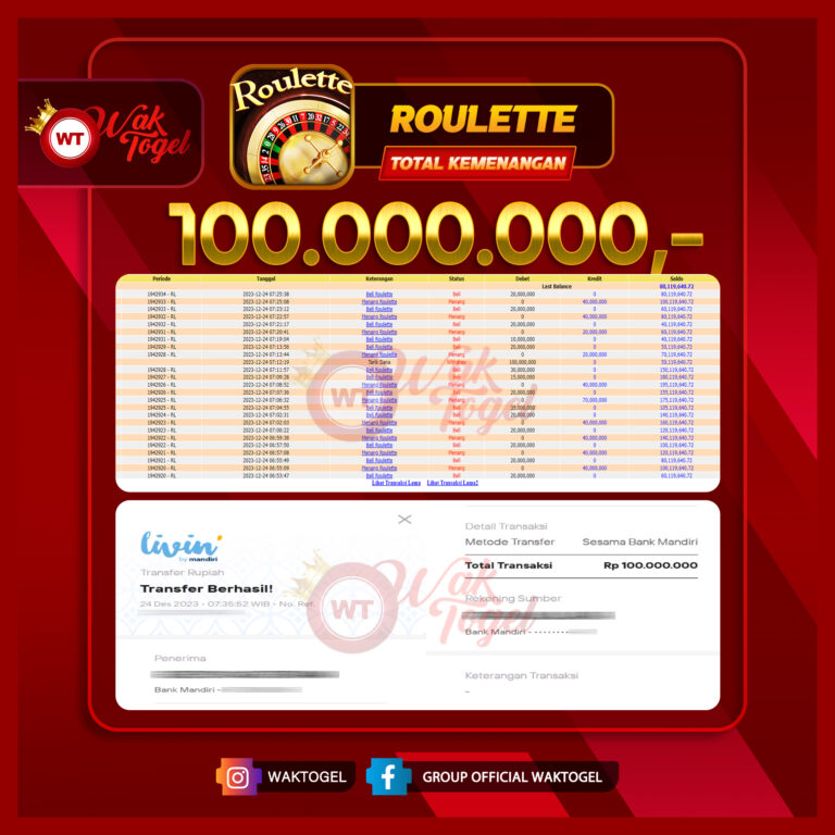 BUKTI PEMBAYARAN ROULETTE WAKTOGEL