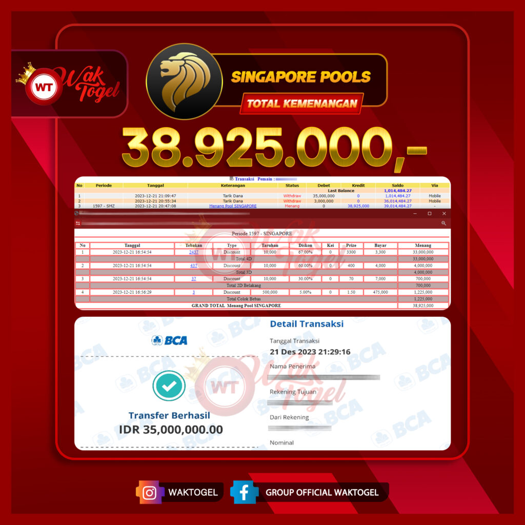 BUKTI PEMBAYARAN SINGAPORE WAKTOGEL