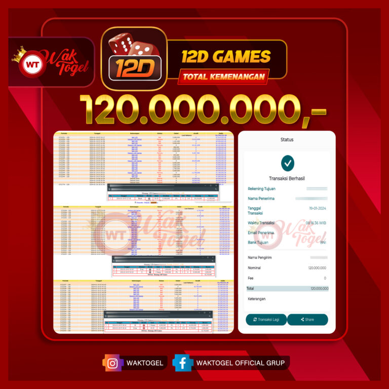 BUKTI PEMBAYARAN 12D GAMES WAKTOGEL